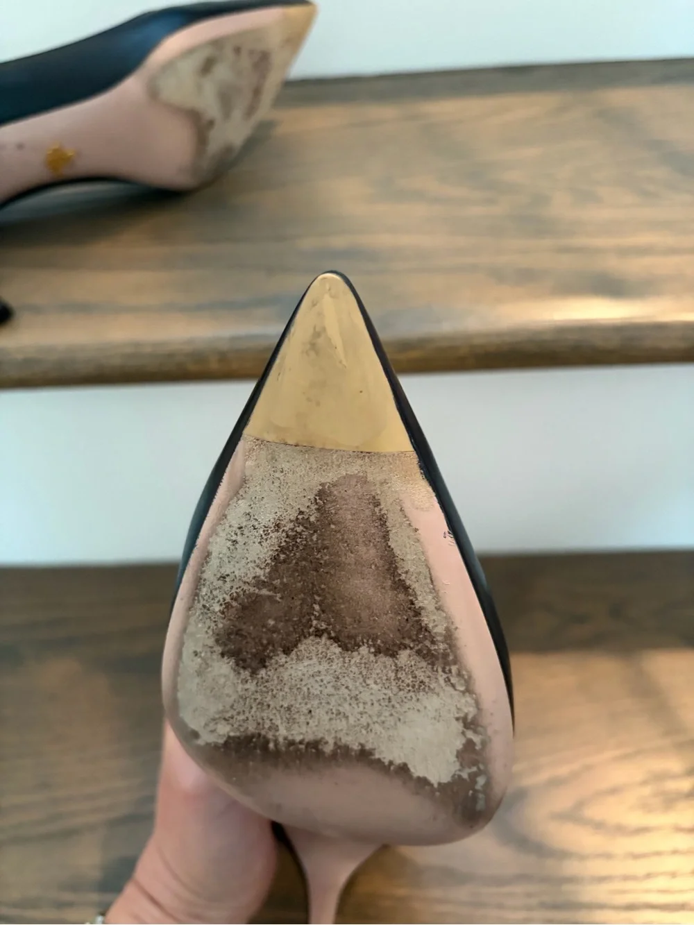 Prada Black Leather Pointed-Toe Stiletto Pumps, 85mm, Size 38